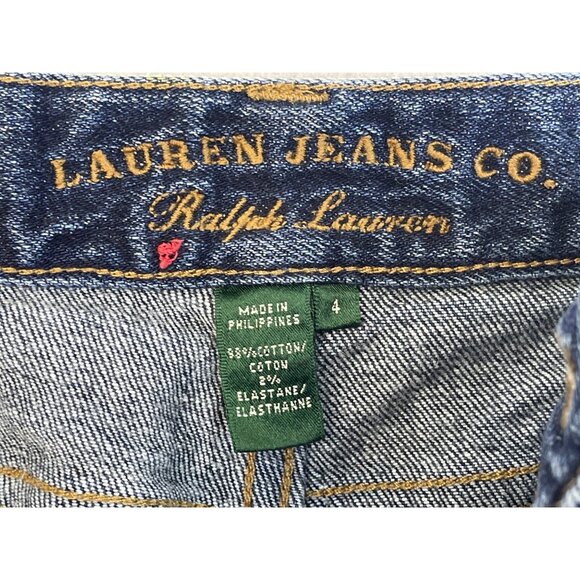 Lauren Jeans Co. Womens Classic Fit Straight Leg Denim Jeans Size 4 - Picture 8 of 9